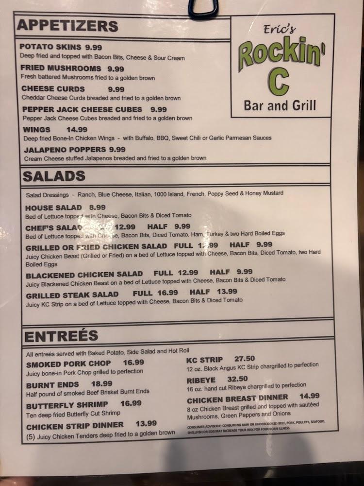Rockin C Bar & Grill Menu image 1
